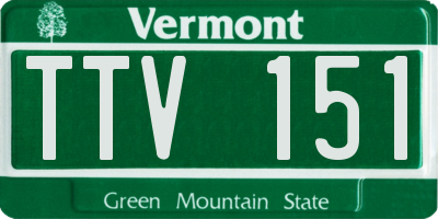 VT license plate TTV151