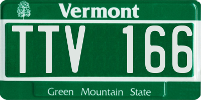 VT license plate TTV166