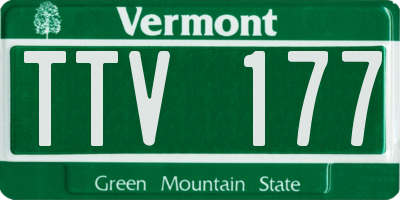 VT license plate TTV177
