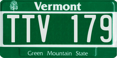 VT license plate TTV179