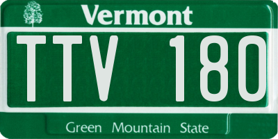 VT license plate TTV180