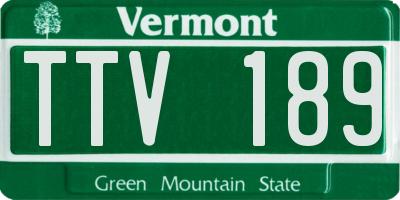 VT license plate TTV189