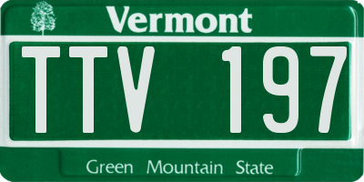 VT license plate TTV197