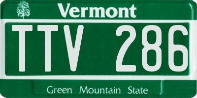 VT license plate TTV286