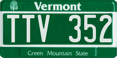 VT license plate TTV352