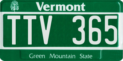 VT license plate TTV365