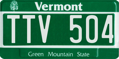 VT license plate TTV504