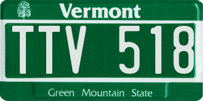 VT license plate TTV518