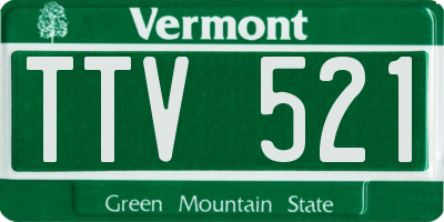 VT license plate TTV521