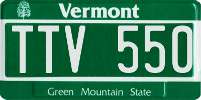 VT license plate TTV550