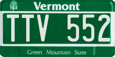 VT license plate TTV552