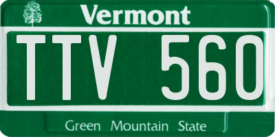 VT license plate TTV560