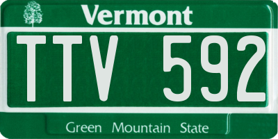 VT license plate TTV592