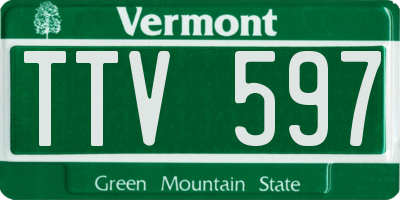 VT license plate TTV597