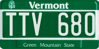 VT license plate TTV680