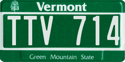 VT license plate TTV714