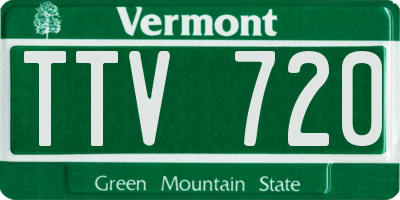 VT license plate TTV720