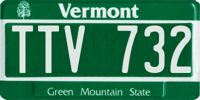 VT license plate TTV732