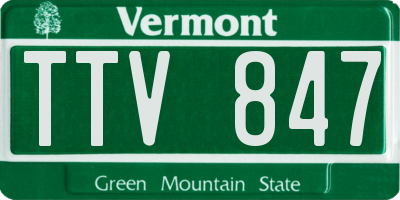 VT license plate TTV847