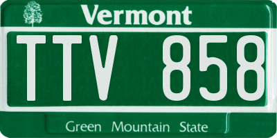 VT license plate TTV858