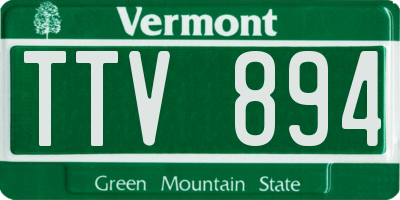 VT license plate TTV894