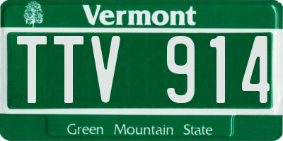 VT license plate TTV914