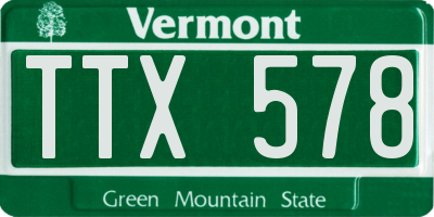 VT license plate TTX578