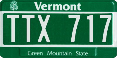 VT license plate TTX717