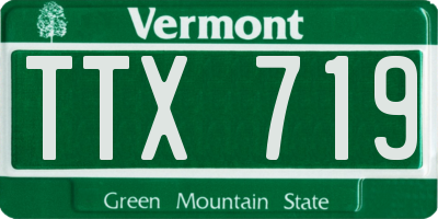 VT license plate TTX719