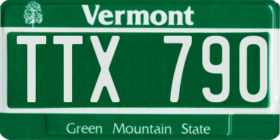 VT license plate TTX790