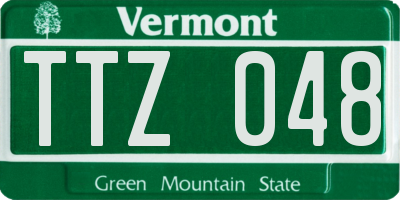 VT license plate TTZ048