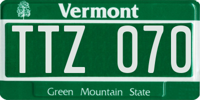 VT license plate TTZ070