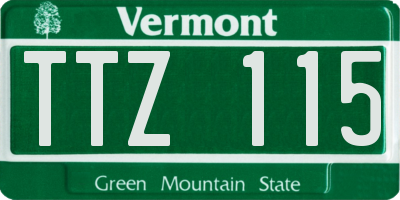 VT license plate TTZ115