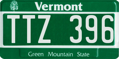 VT license plate TTZ396