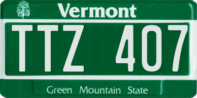 VT license plate TTZ407