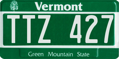 VT license plate TTZ427