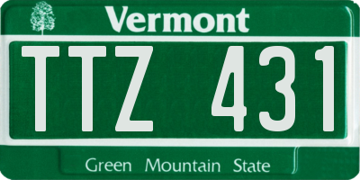 VT license plate TTZ431
