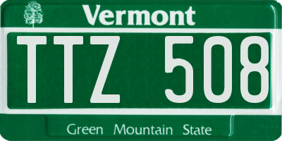 VT license plate TTZ508