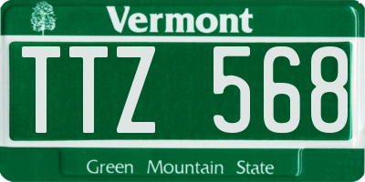 VT license plate TTZ568