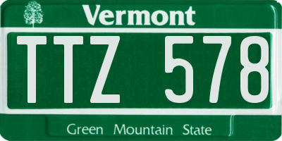 VT license plate TTZ578