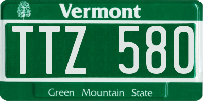 VT license plate TTZ580