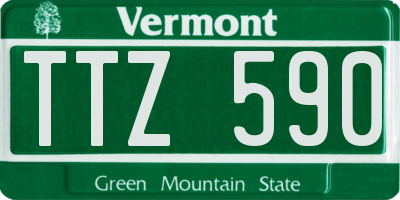 VT license plate TTZ590