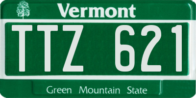 VT license plate TTZ621