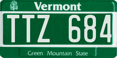 VT license plate TTZ684
