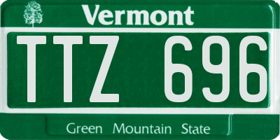 VT license plate TTZ696