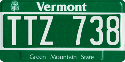 VT license plate TTZ738