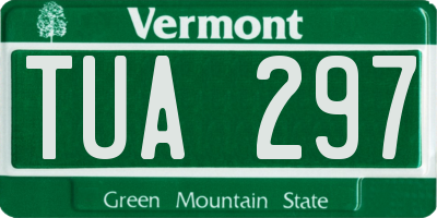 VT license plate TUA297
