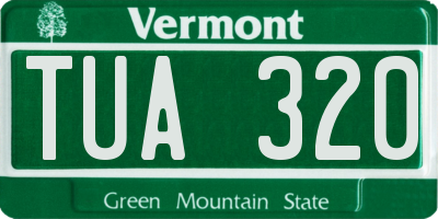 VT license plate TUA320