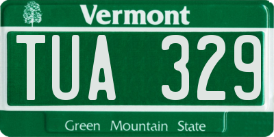 VT license plate TUA329