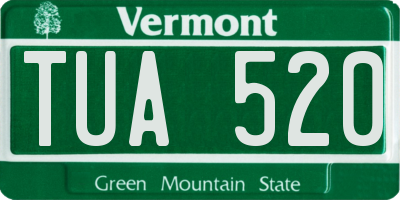 VT license plate TUA520